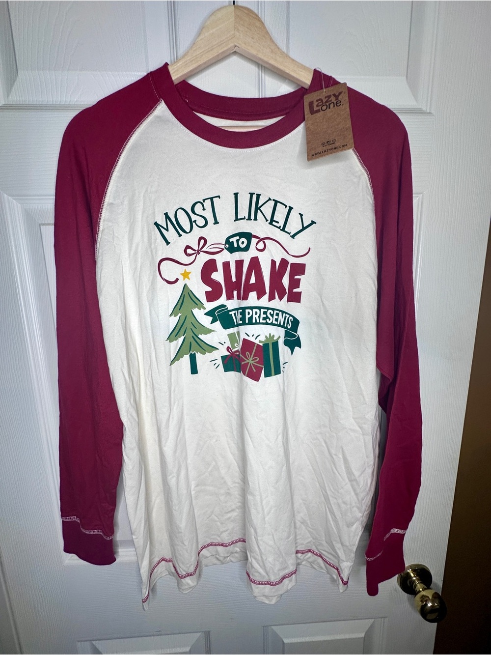 Lazy One Christmas PJ Tee Size M